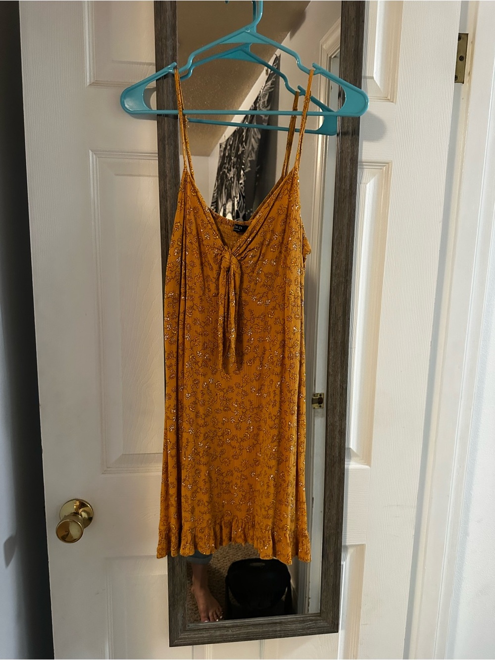 Cotton On Mustard Yellow Floral Mini Dress